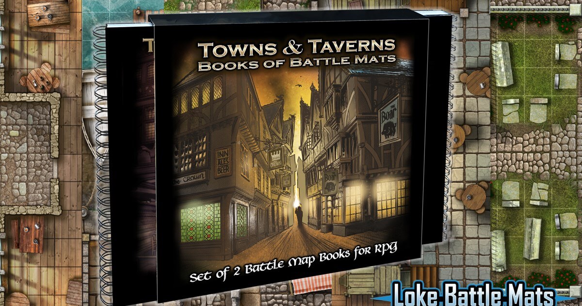 TOWNS AND TAVERNS BOOK OF BATTLE MATS