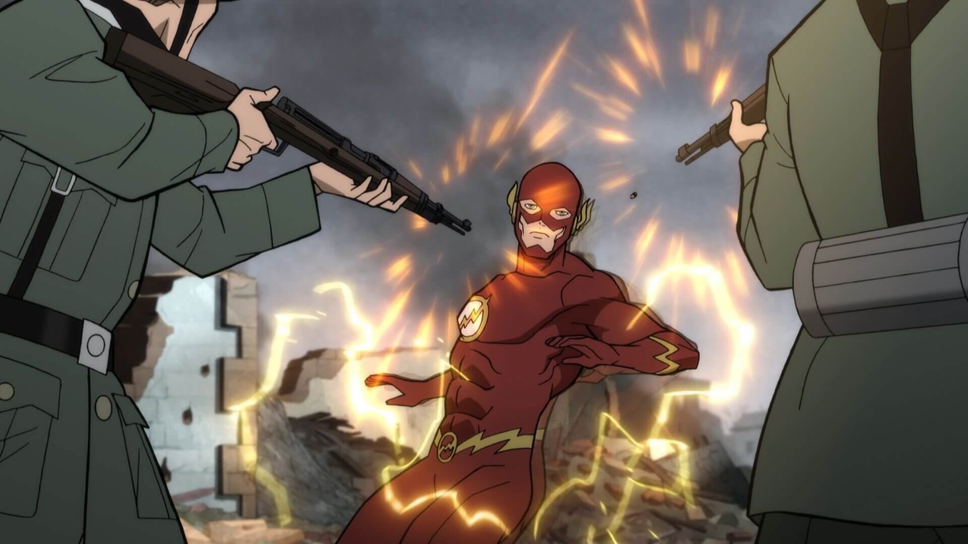 justice society world war 2 barry allen the flash fighting nazis