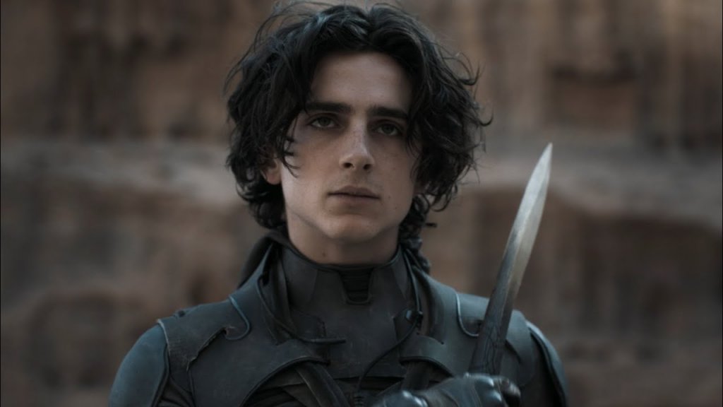 Timothee Chalamet in Dune directed by Denis Villeneuve 