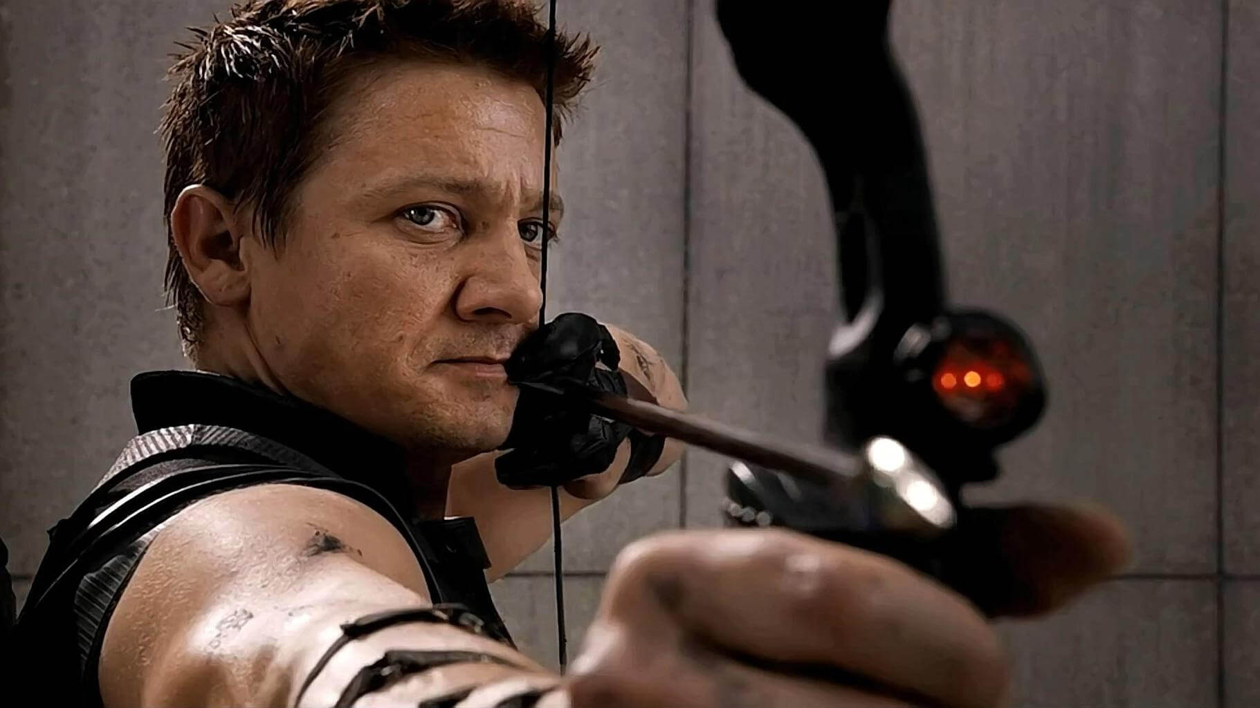 Jeremy Renner as Hawkeye in The Avengers