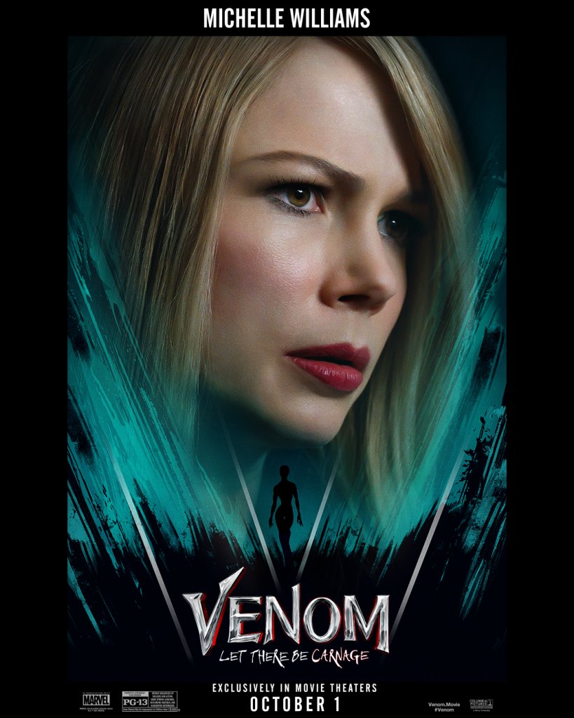 Michelle Williams as She-Venom in Venom: Let There be Carnage character poster