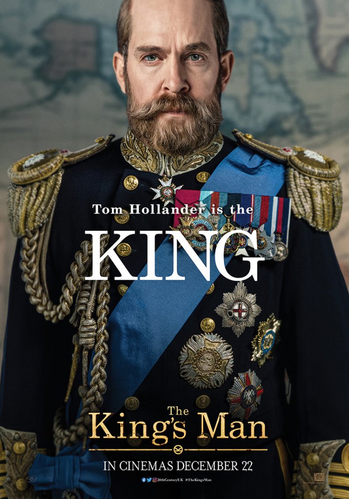 Tom Hollander as The King character poster in The King's Man 2021