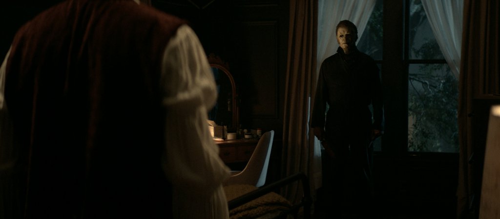 Michael Myers or The Shape in David Gordon Green's Halloween Kills 2021