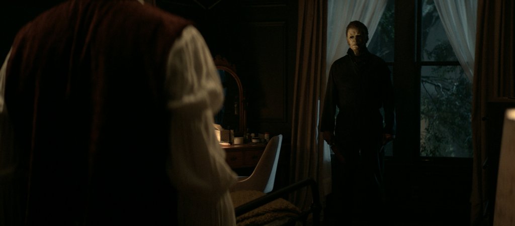 Michael Myers or The Shape in David Gordon Green's Halloween Kills 2021