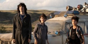 Finn Wolfhard, Mckenna Grace and Logan Kim in Ghostbusters: Afterlife