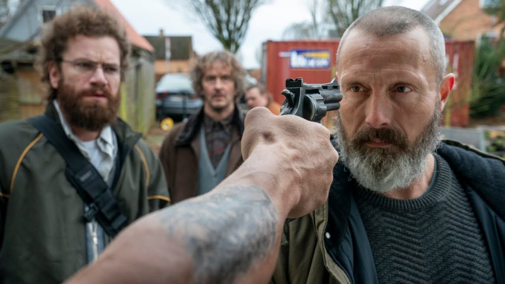 Still from Danish film Riders of Justice, starring Mads Mikkelsen