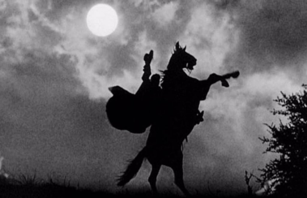 Guy Williams as Zorro with horse Tornado