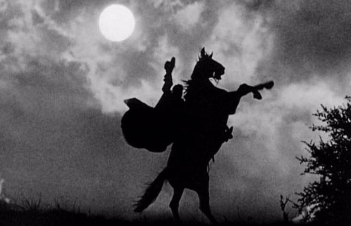 Guy Williams as Zorro with horse Tornado