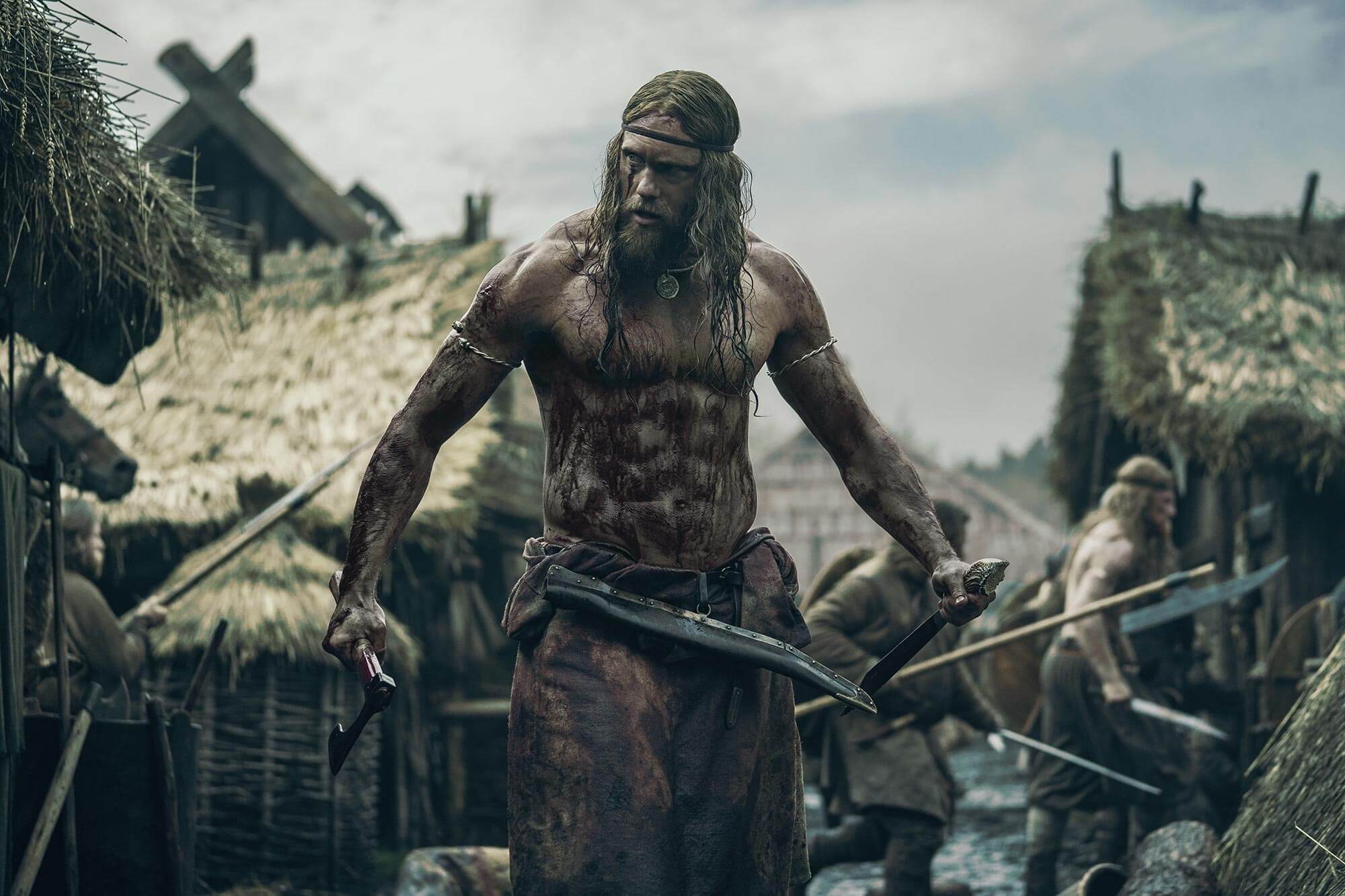 Alexander Skarsgard as Amleth in Robert Eggers viking epic The Northman