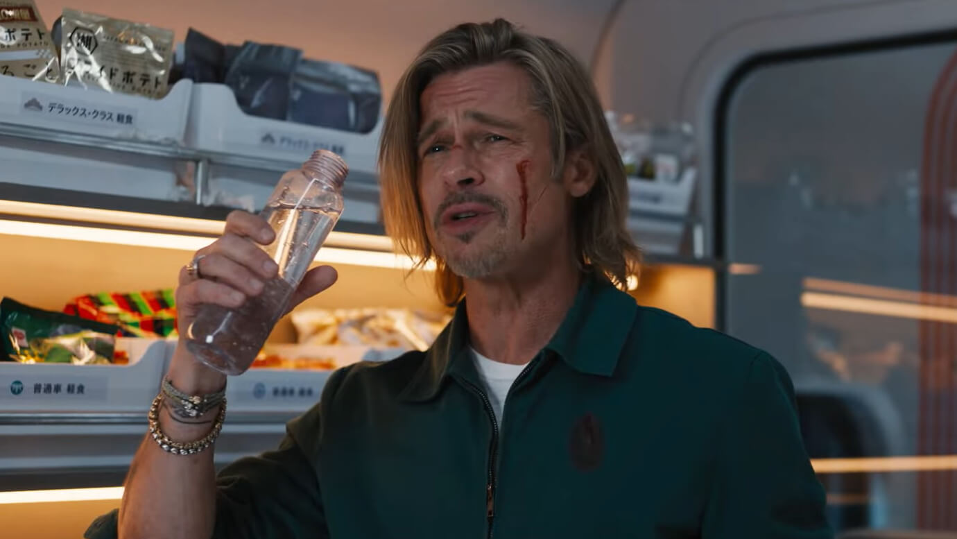 Brad Pitt as assassin in Bullet Train