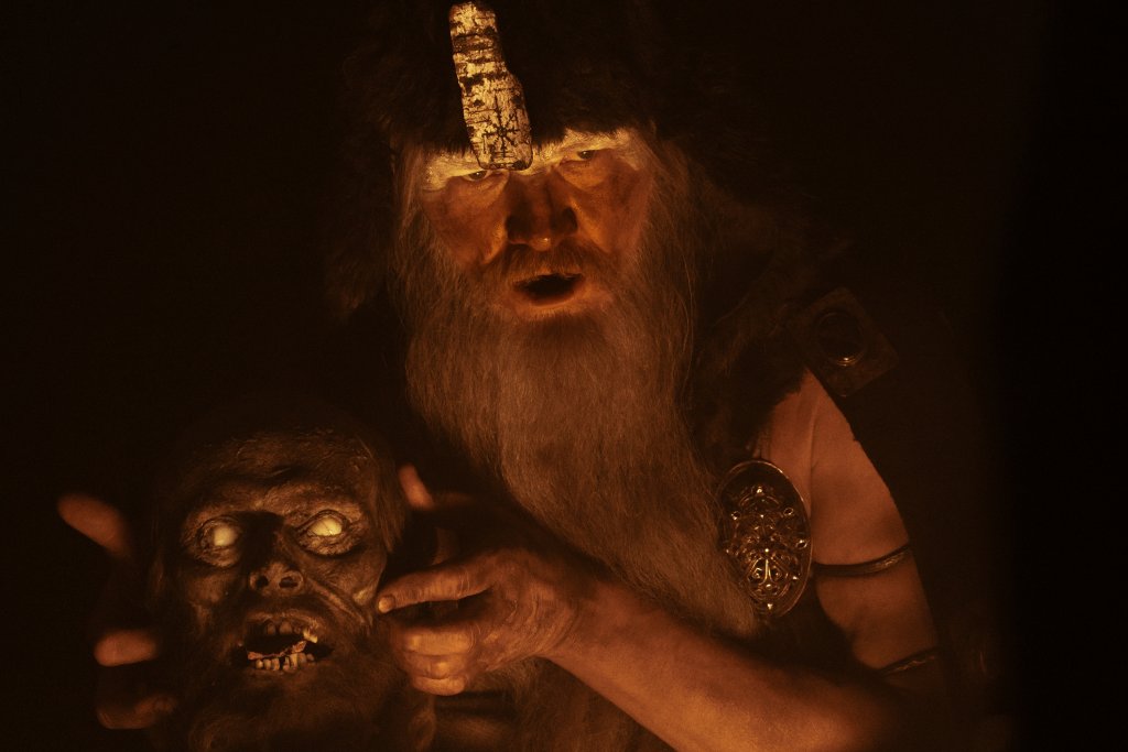 Ingvar Sigurdsson as The Sorcerer in director Robert Eggers’ Viking epic THE NORTHMAN