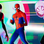 Miles Morales, Peter B. Parker and Gwen-Stacy in Spider-Man: Across the Spider-Verse