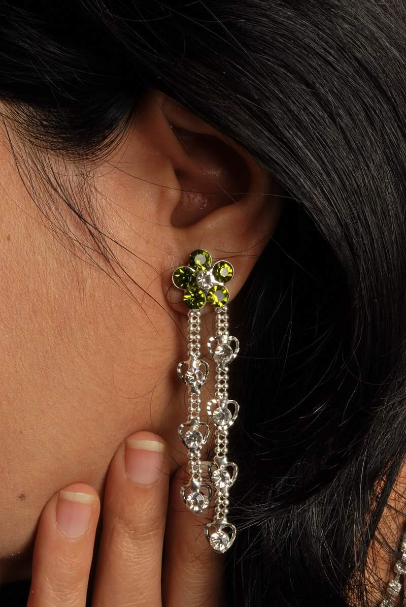14K White Gold Diamond Link Chain Drop Earrings | Shop 14k White Gold Lusso  Earrings | Gabriel & Co