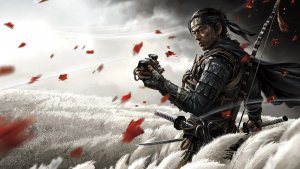 Ghost of Tsushima video game poster