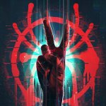 poster for Spider-Man: Across the Spider-Verse hand throwing peace sign