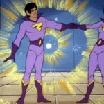 Wonder Twins and pet monkey Gleek in All-New Super Friend Hour tv show