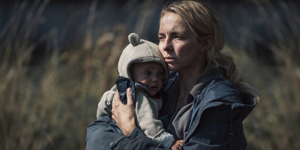 First look image at Jodie Comer in lead role of The End We Start From apocalyptic thriller filming in London