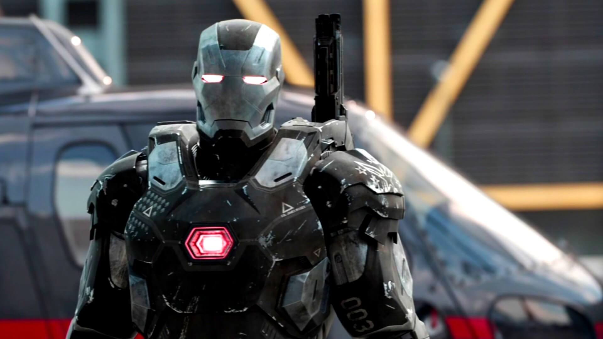 Don Cheadle as War Machine in Armor Wars feature film marvel