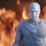 Paul Bettany as White Vision in WandaVision episode 9
