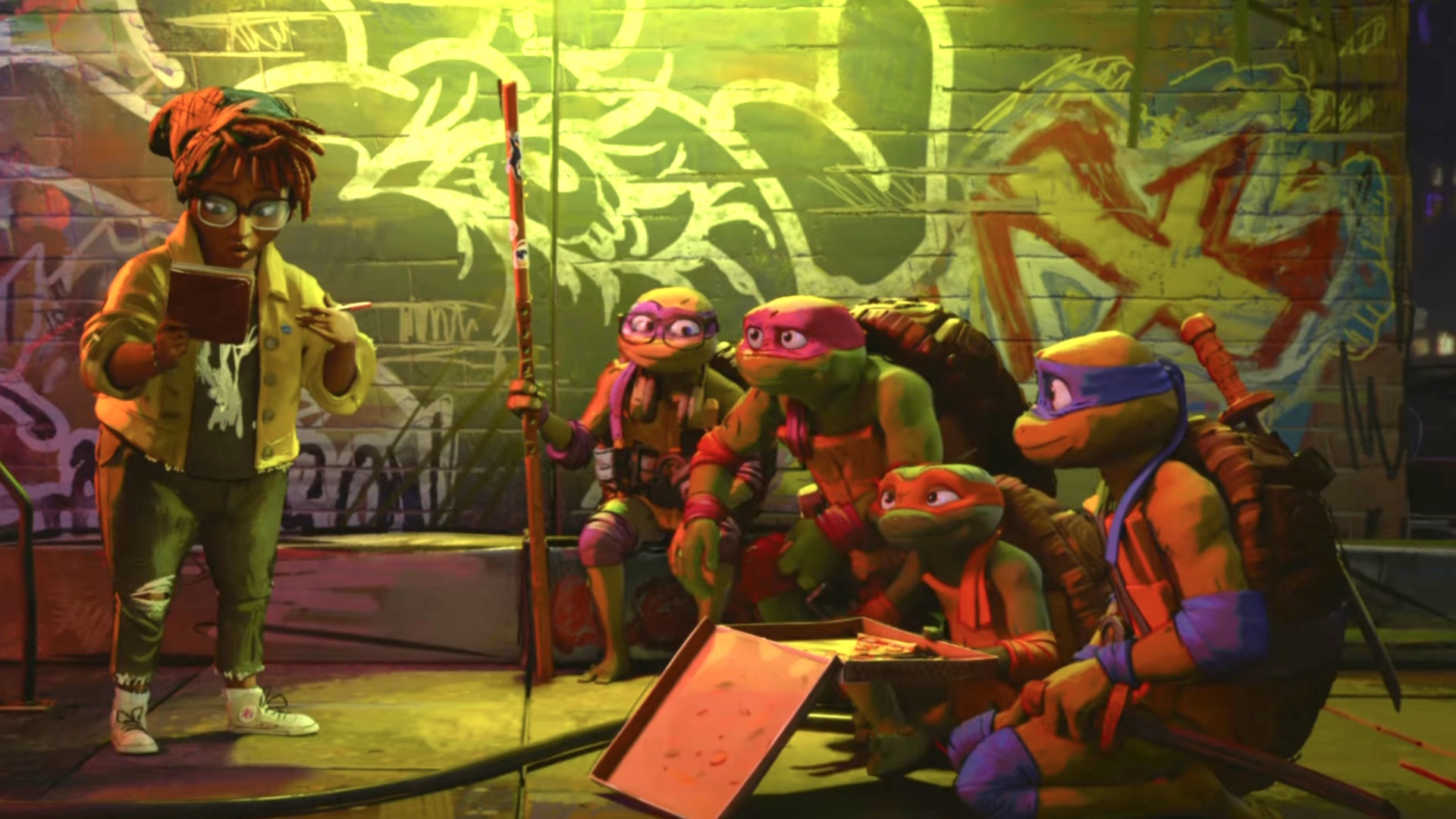 still from teenage mutant ninja turtles: mutant mayhem trailer