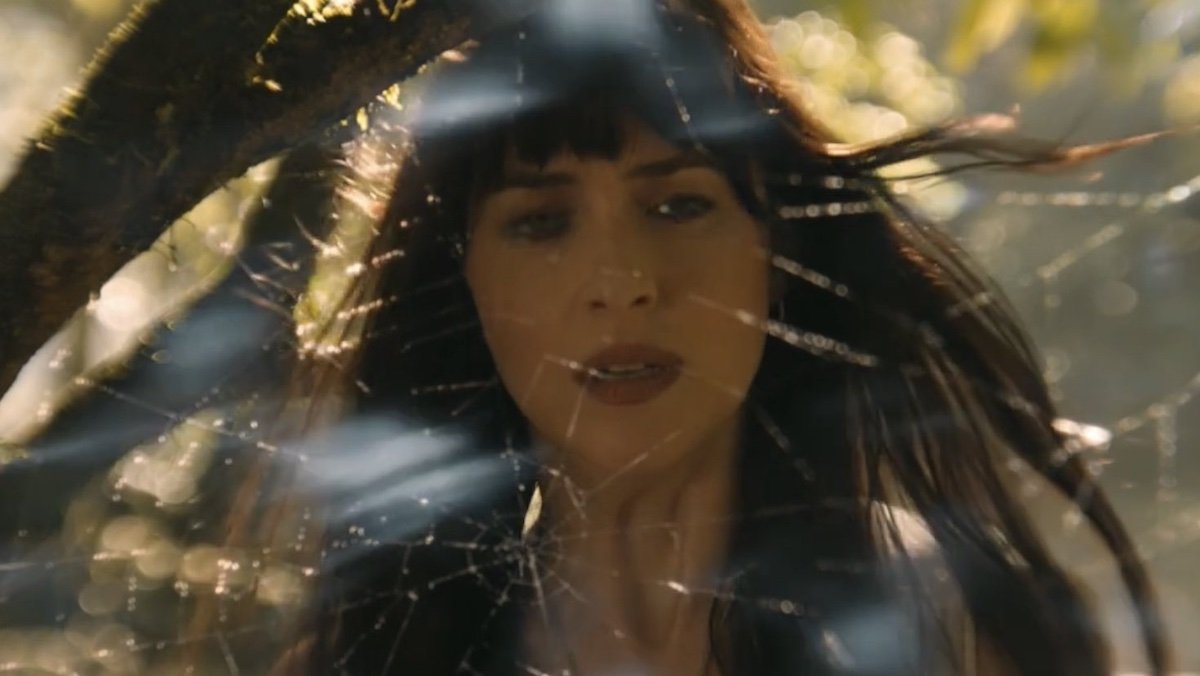 dakota johnson as cassandra webb in the madame web trailer