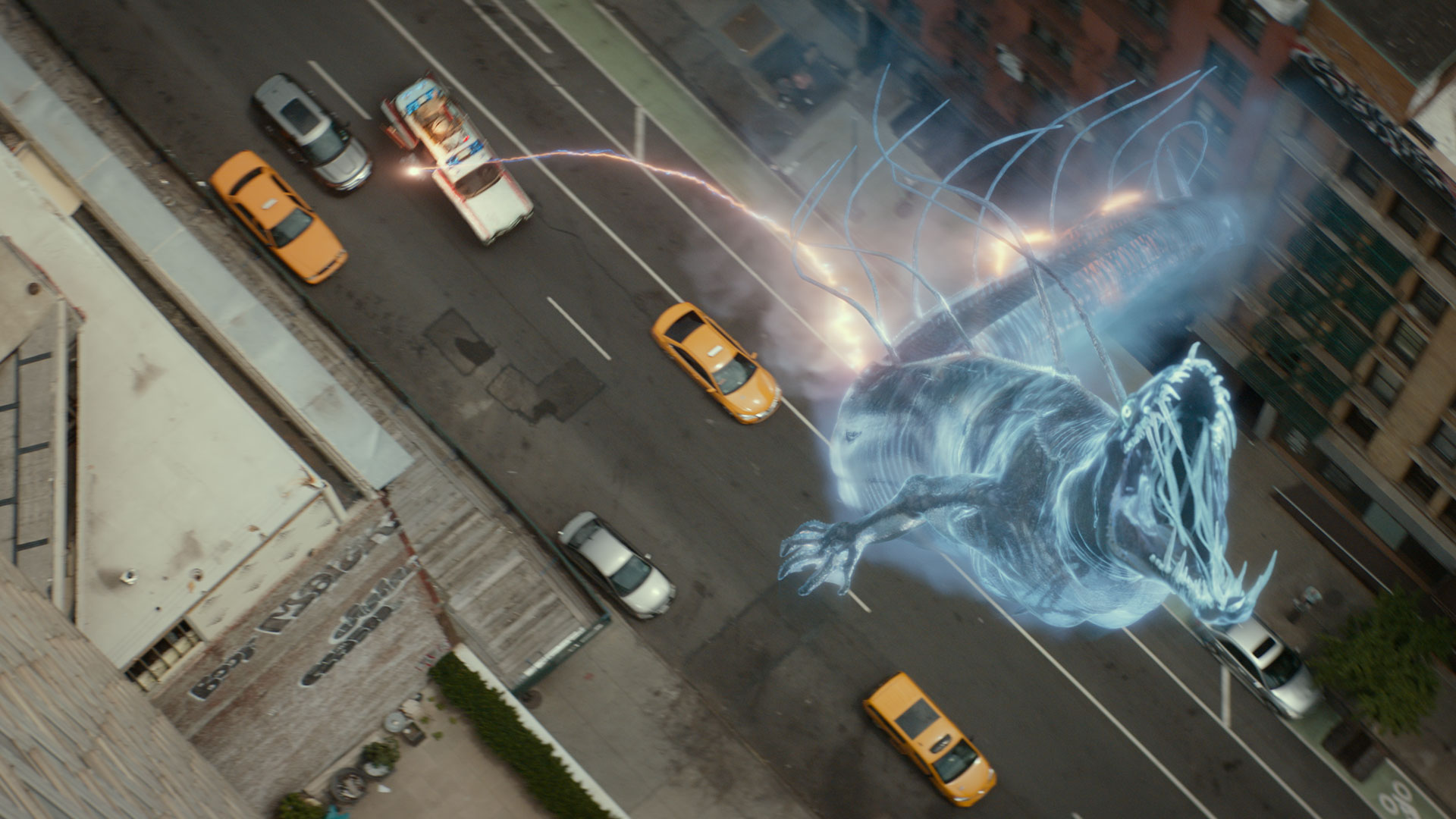 an icy ghost in trailer for ghostbusters: frozen empire