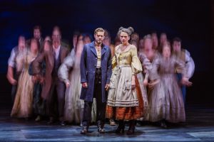 Aaron Tveit, Sutton Foster in Broadway's Sweeney Todd. Photo by _Matthew_Murphy_and_Evan_Zimmerman