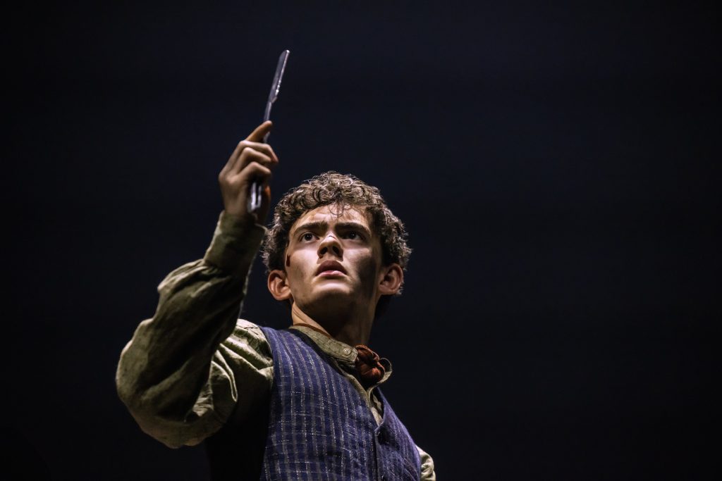 Joe Locke in Broadway's Sweeney Todd! Photos by Matthew Murphy and Evan Zimmerman