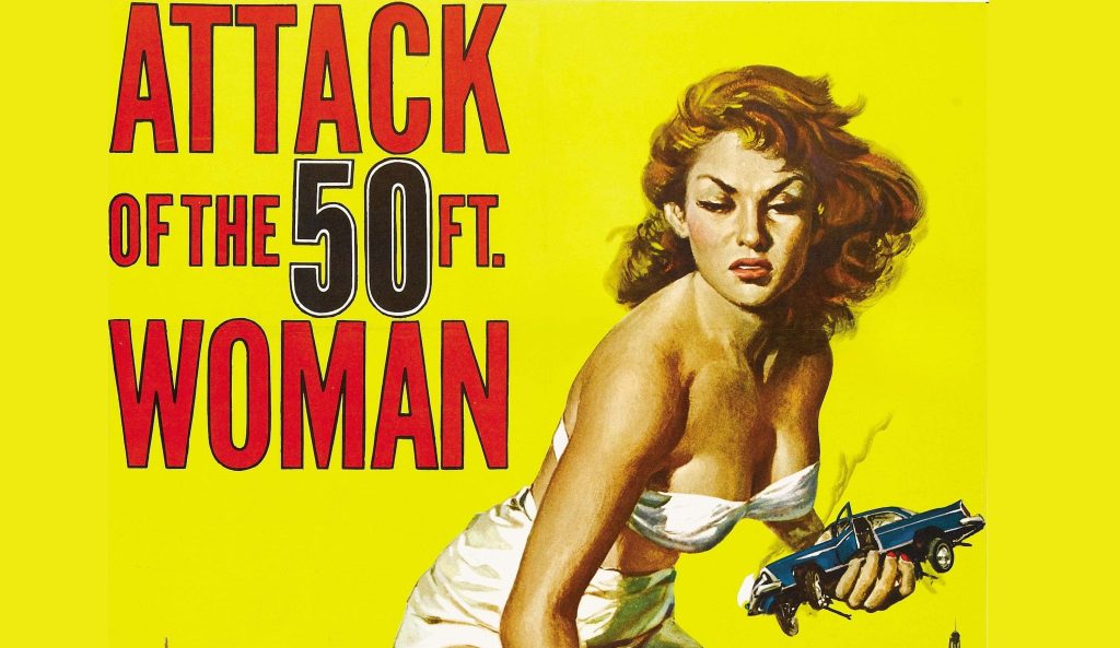 attack of the fifty foot woman poster 1958, remake attack of the 50 foot woman