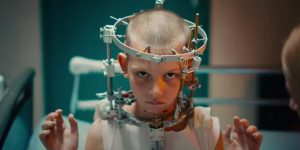 still from titane film by julia ducournau, who has set her third film, titled alpha