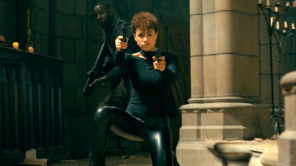 nathalie emmanuel and omar sy in the trailer for john woo remake the killer