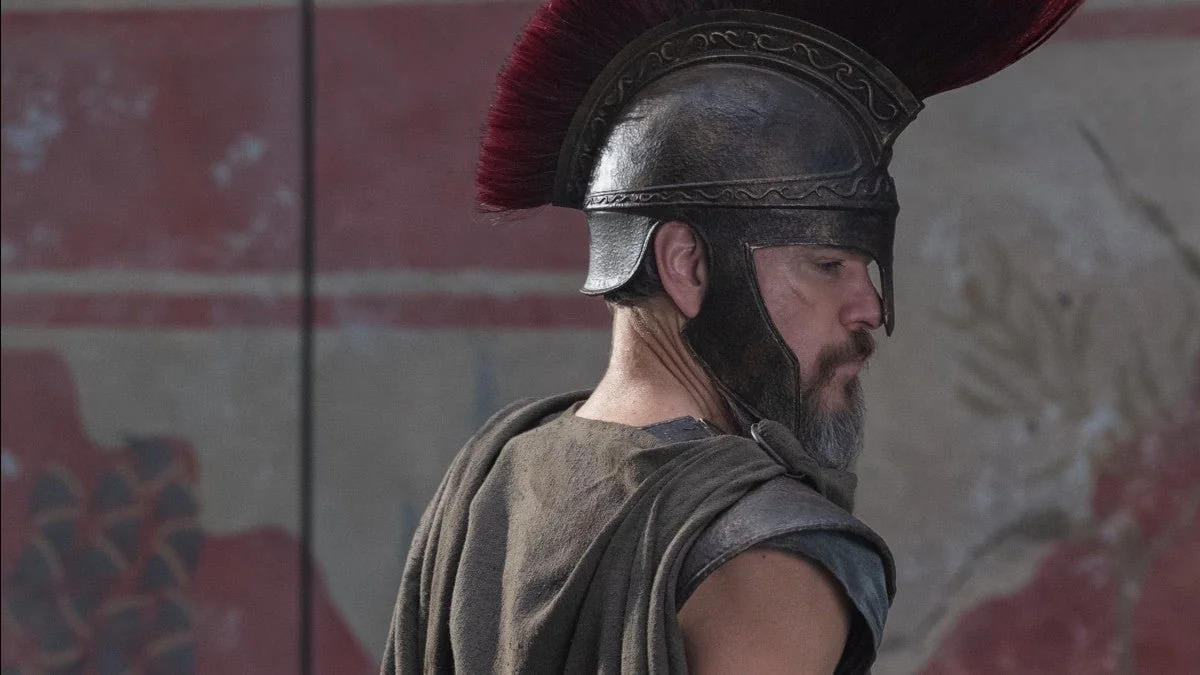 matt damon as odysseus in the odyssey, cropped image
