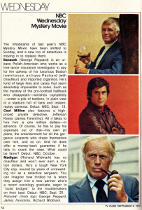 The NBC Wednesday Mystery Movie, 1972-73