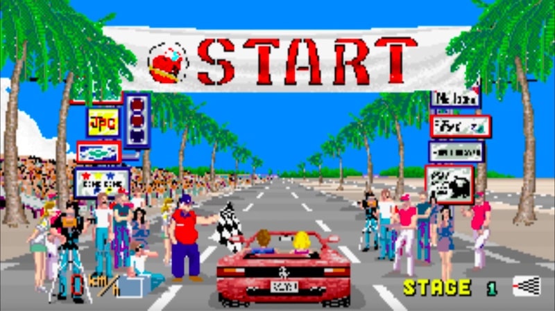 outrun video game graphics by sega