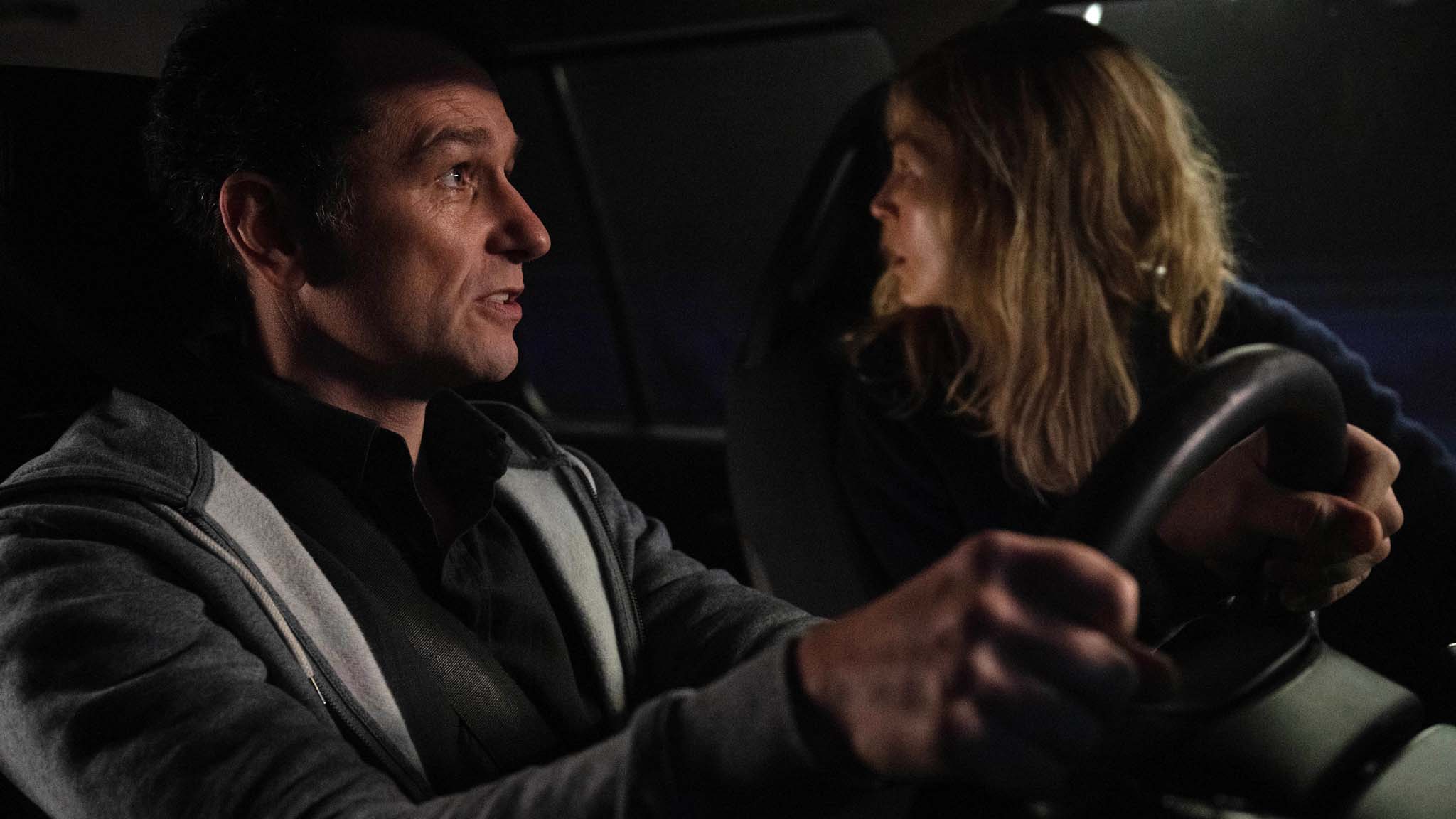 matthew rhys and rosamund pike in hallow road 