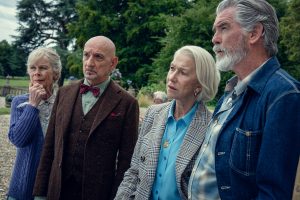 the thursday murder club netflix trailer still with helen mirren pierce brosnan and ben kingsley