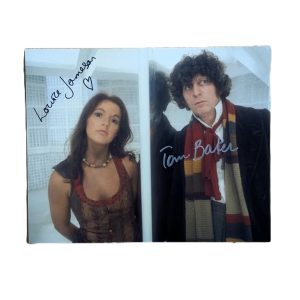 Signed photo of Louise Jameson and Tom Baker, being auctioned for Children in Need