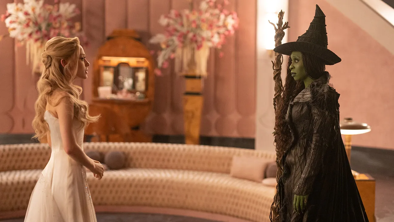 still from trailer for wicked: for good starring cynthia erivo and ariana grande