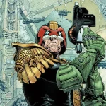 judge dredd comic book character illustration