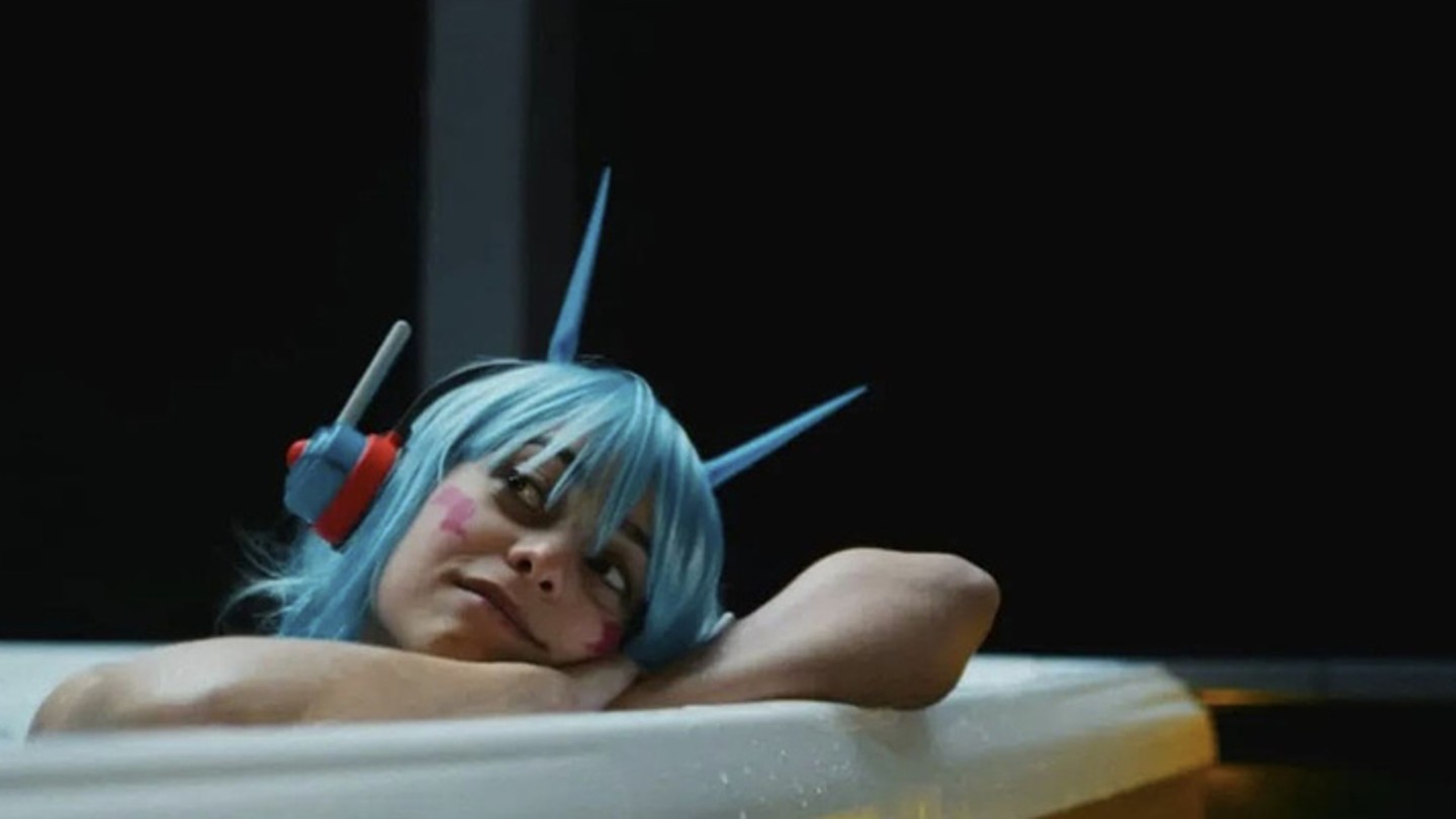 A dramatic movie still