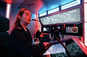 Zoe Flint in the Captain role in Bridge Command shot 2 (c) Alex Brenner