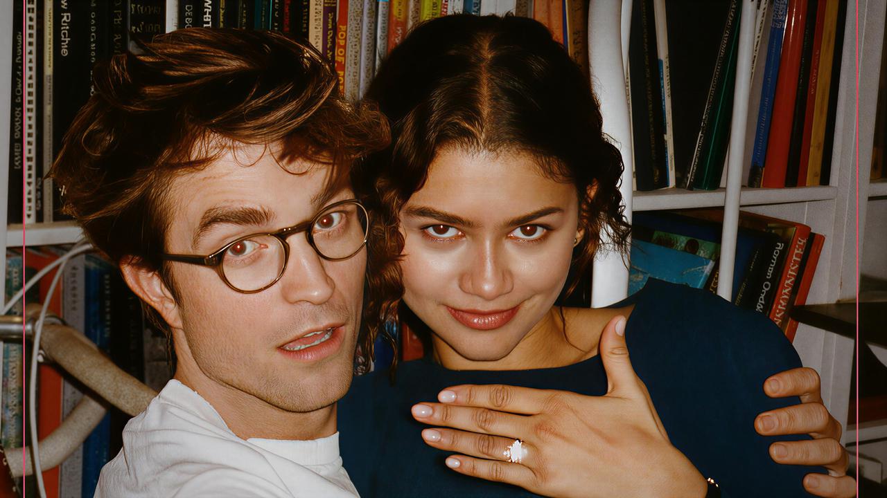 zendaya and robert pattinson in the poster for a24 film the drama