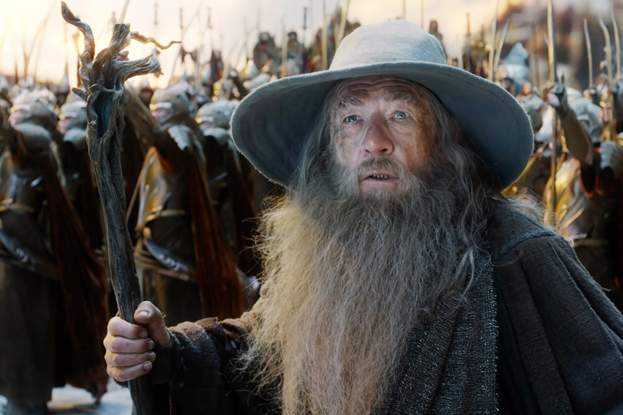 stephen colbert to pen a new lord of the rings film. image of ian mckellen as gandalf