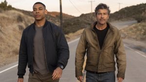 kyle chandler and aaron pierre in lanterns trailer