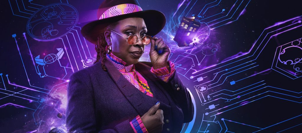 Jo Martin as the Fugitive Doctor in Doctor Who: Circuit Breaker