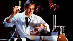re-animator herbert west original film still. reboot to star malcolm mcdowell